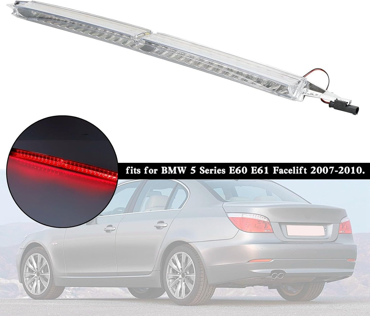 ya 14 9.20 zhengce Third Brake Light 63256925902 White For 5 E60 E61 Facelift P1-1