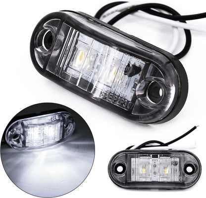 ya 13 9.15 baidi LED 2pcs White Side Marker Lights Super Clearance Car Truck Trailer Tail Set