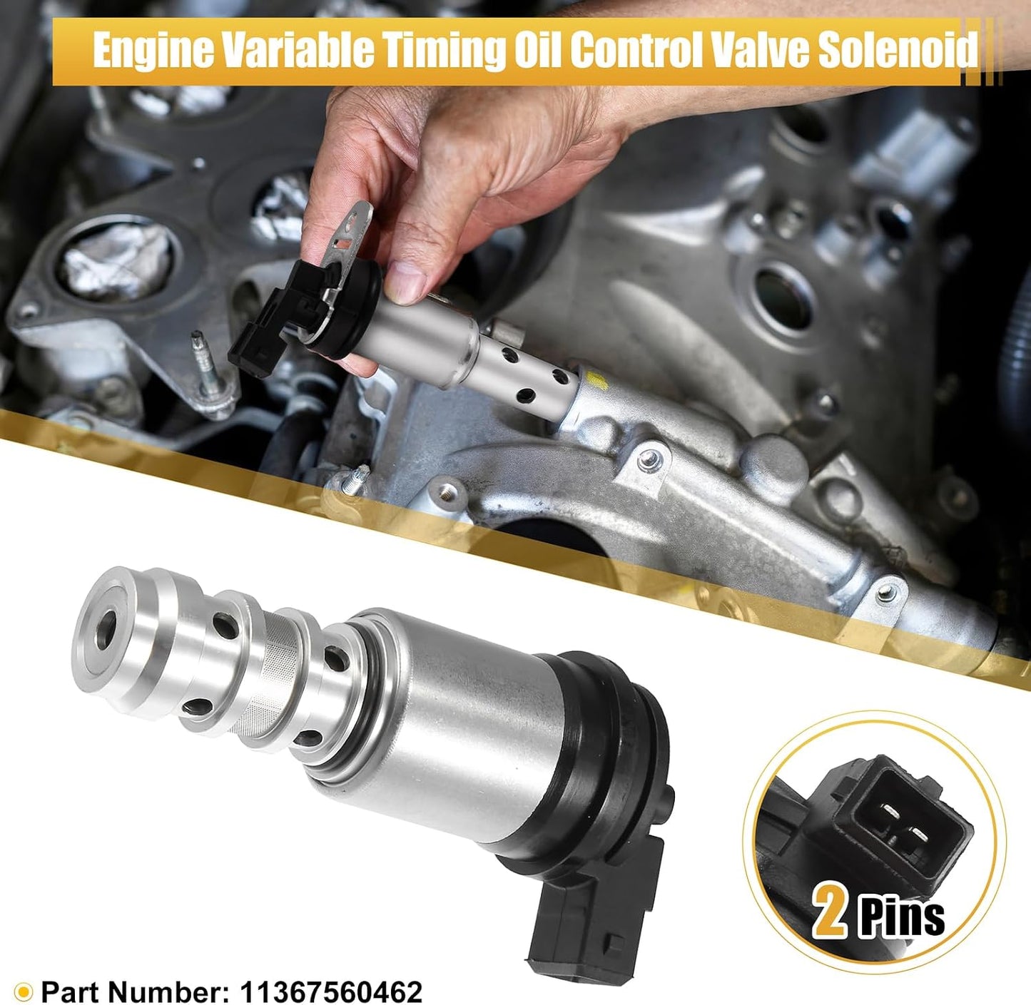 ya 4 8.14 11367560462 Variable Valve Timing VVT Solenoid for BMW X5 4.4L 4.8L 2004-2010