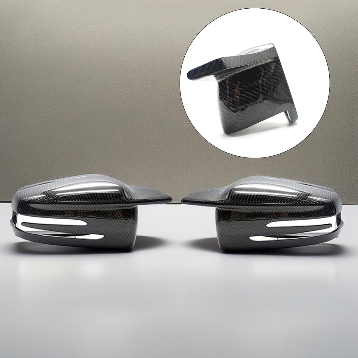 ya 11 9.14 baidiCarbon Fiber Wing Mirror Cover Caps For for Mercedes AMG C63 A45 CLA45 CLS63 E63 SXj