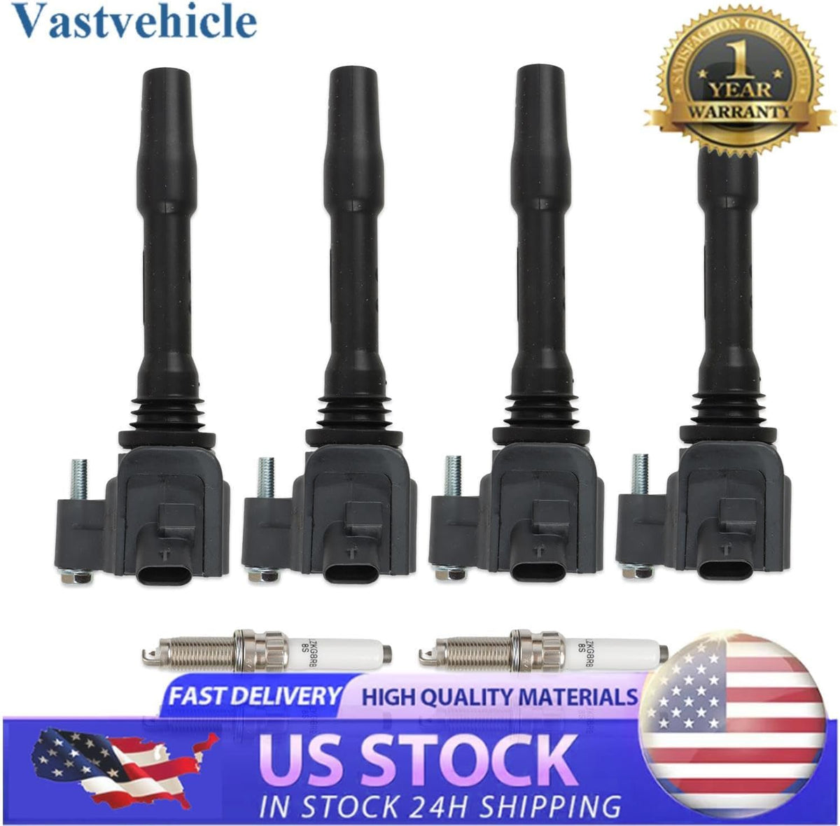 ya 9 10.24 Ignition Coils & Spark Plugs for BMW 330i xDrive X1 for Mini Cooper UF750 94201