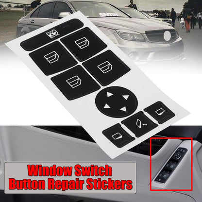 ya 23 10.7 baidi Black Window Switch Button Repair Sticker Decal for for Mercedes-Benz 2007-2014 Auto