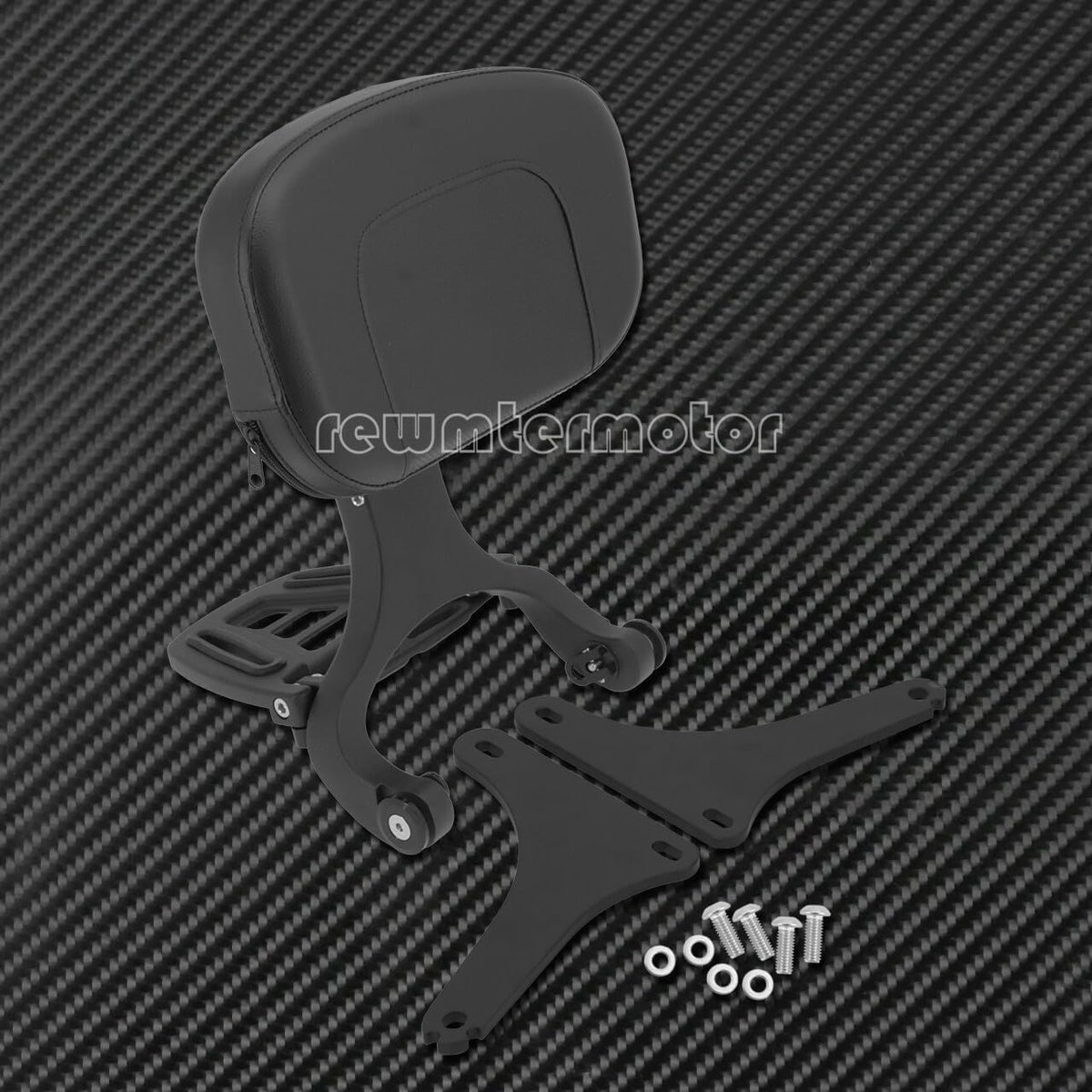 ya 6 8.14 Multi-Purpose Driver & Passenger Backrest Fit for Harley Softail FLSTC 2000-2017
