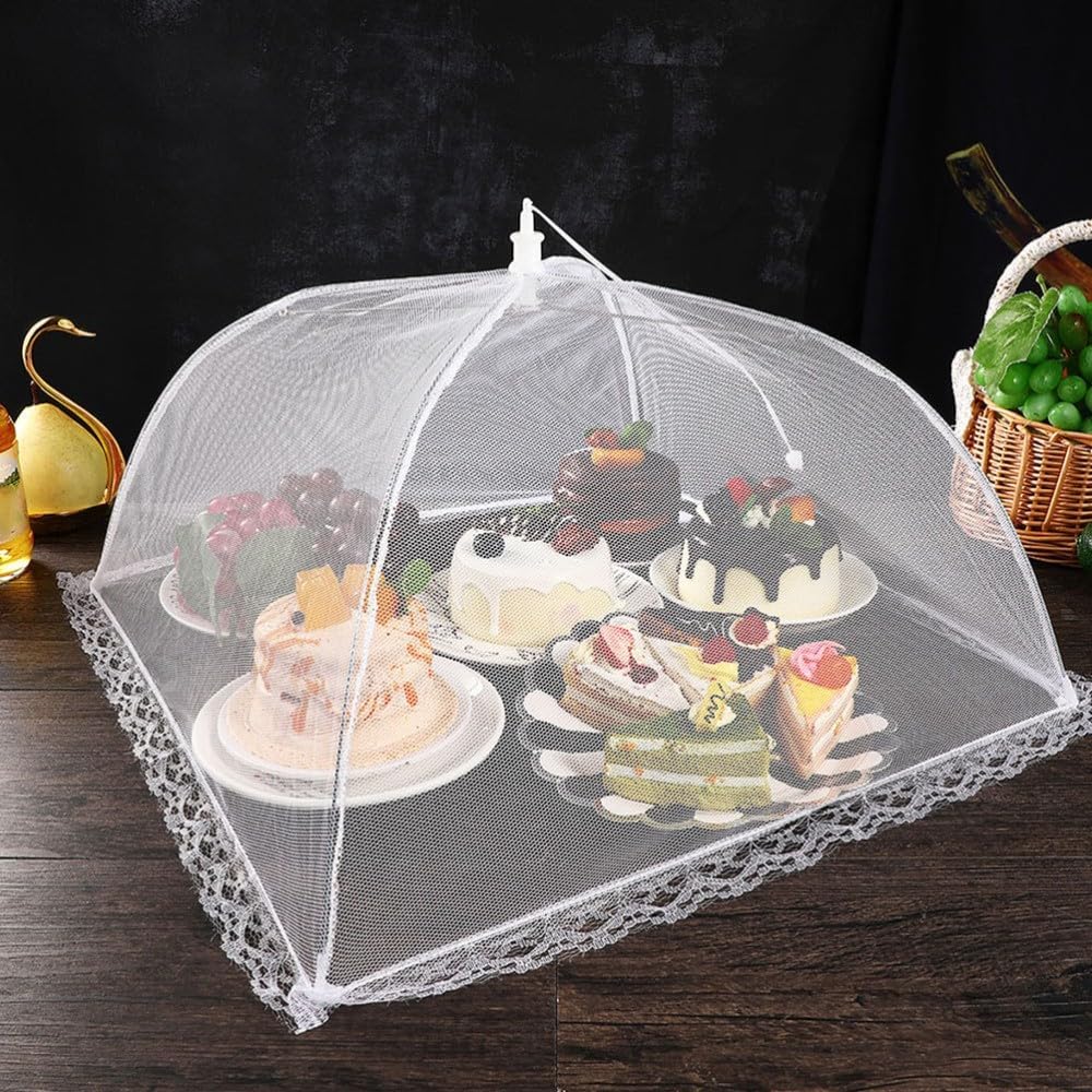ya 14 9.20 baidi 3 Pcs Vegetable Cover Mesh Pool Party Plate Covers for Food S n-2