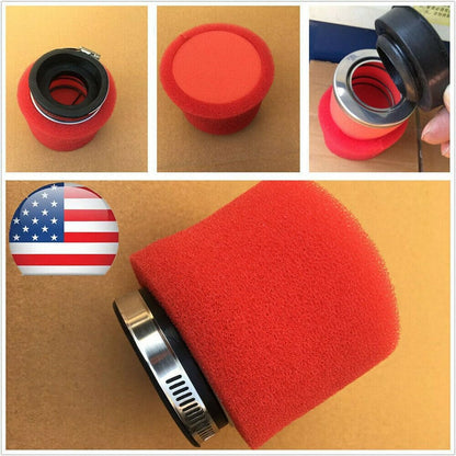 ya 23 10.7 baidi One Pcs 58mm Motorcycle Scooter High Performance Red Foam Air Filter Univer