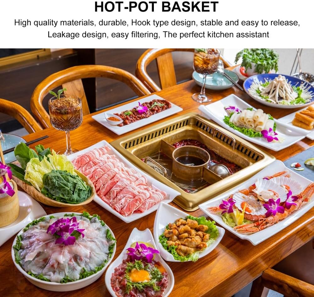 ya 14 9.20 baidi 2 Count Hot Pot Hook Slip Through The Net Dad Strainer Basket Kitchen-1