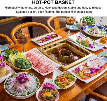 ya 14 9.20 baidi 2 Count Hot Pot Hook Slip Through The Net Dad Strainer Basket Kitchen-1