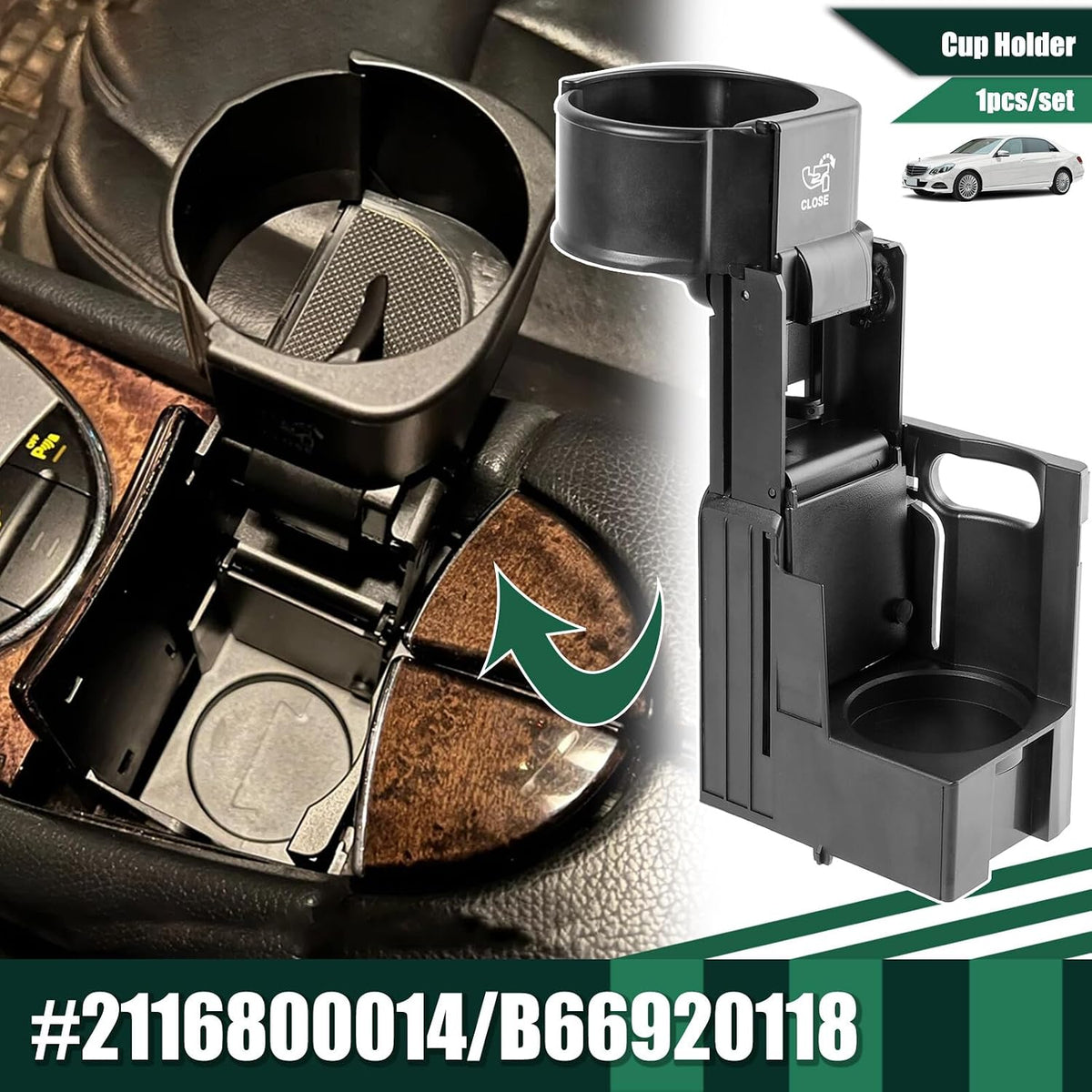ya 11 9.14 zhengce Centre Console Cup Holder 2116800014 for Mercedes-Benz EClass W211 E500 CLS