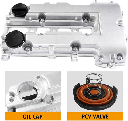 ya 11 9.14 baidiAluminum Valve Cover Upgrade Engine Set Kit w/Gaskets Bolts Fit for Chevy for Cruze