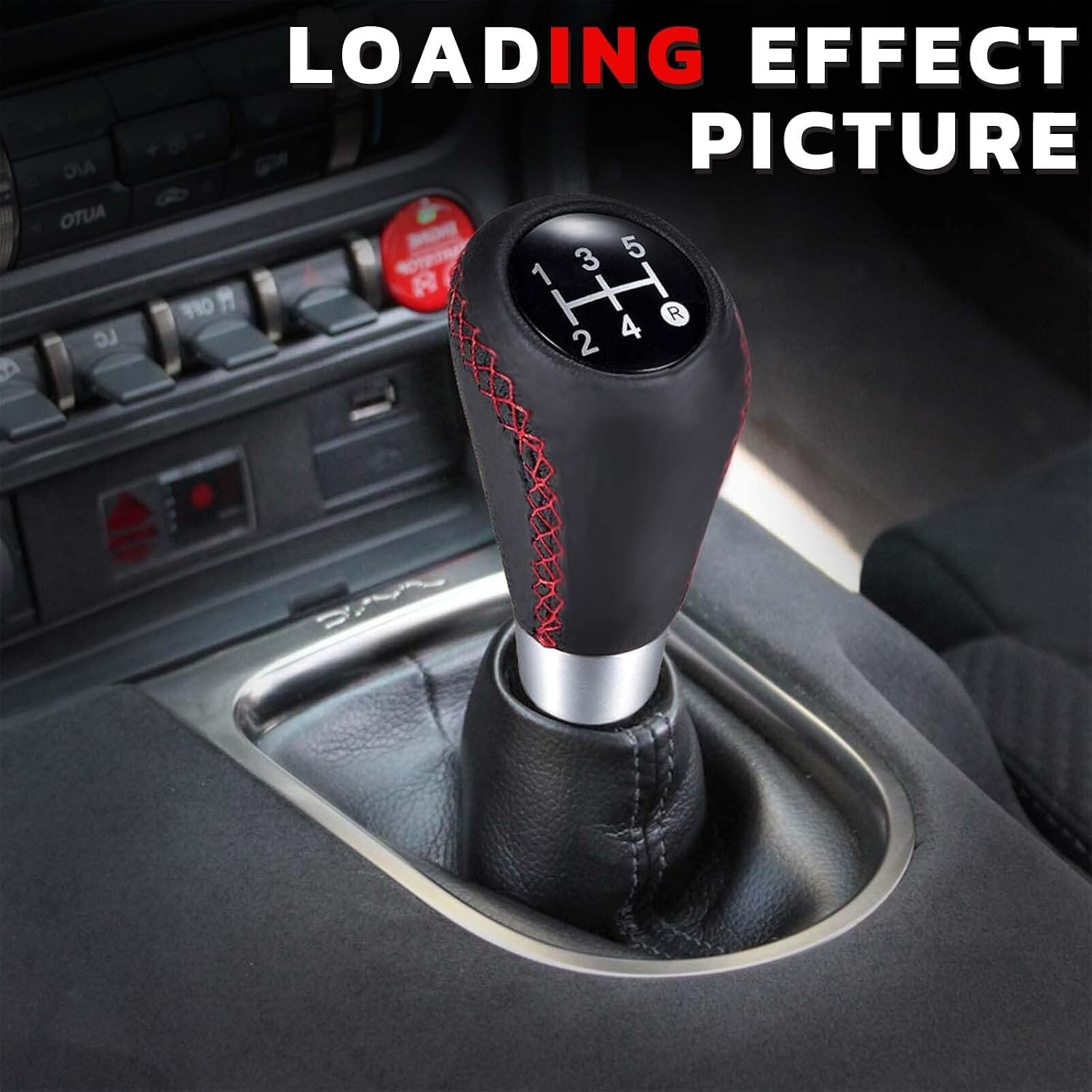 ya 4 8.24 baidi for Toyota Tacoma for Manual Shift Knob Gear Stick Shifter Lever Leather 5 Speed