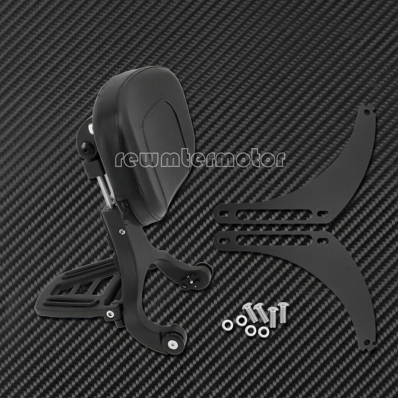 ya 6 8.24 baidi Multi-Purpose Black Driver & Passenger Backrest Fit for Harley Steet Bob 18-20