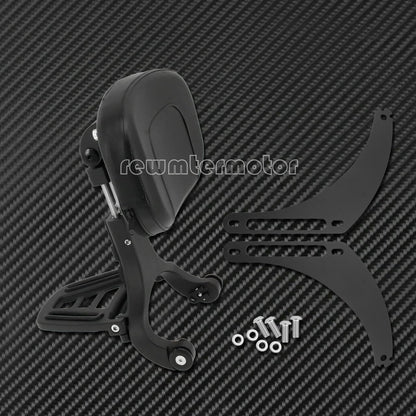 ya 6 8.24 baidi Multi-Purpose Black Driver & Passenger Backrest Fit for Harley Steet Bob 18-20