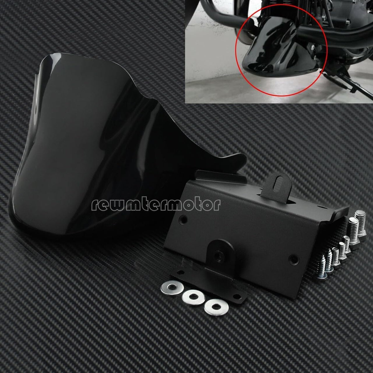 ya 28 10.13 zhengce Fender Mudguard Spoiler Fits for Harley Sportster 1200 XL Iron 883 2004-20