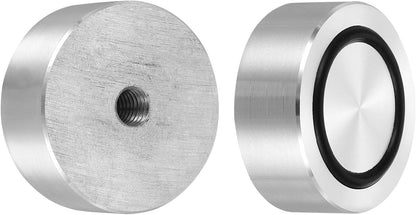 ya 26 10.21 baidi M8 40mm / 1.6 Dia 15mm Aluminum Disc Glass Top Adapter with Rubber Ring 4pcs