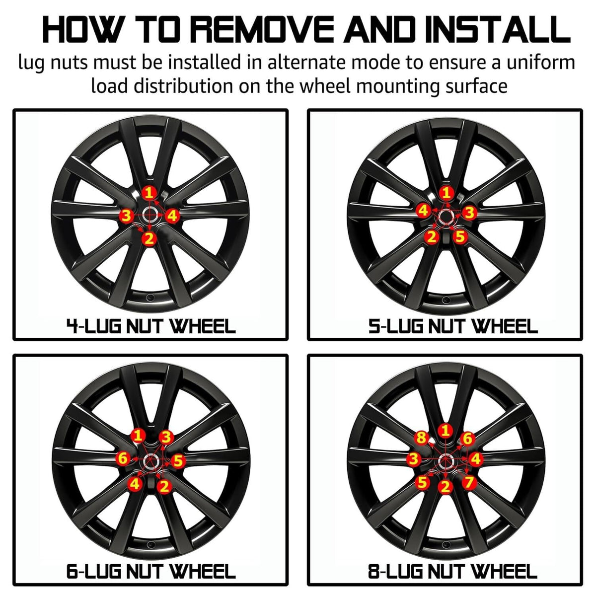 ya 10 9.16 baidi ATV M10x1.25 Aftermarket Lug Nuts fits for Honda for Yamaha for Kawasaki for Suzuki (16+1)