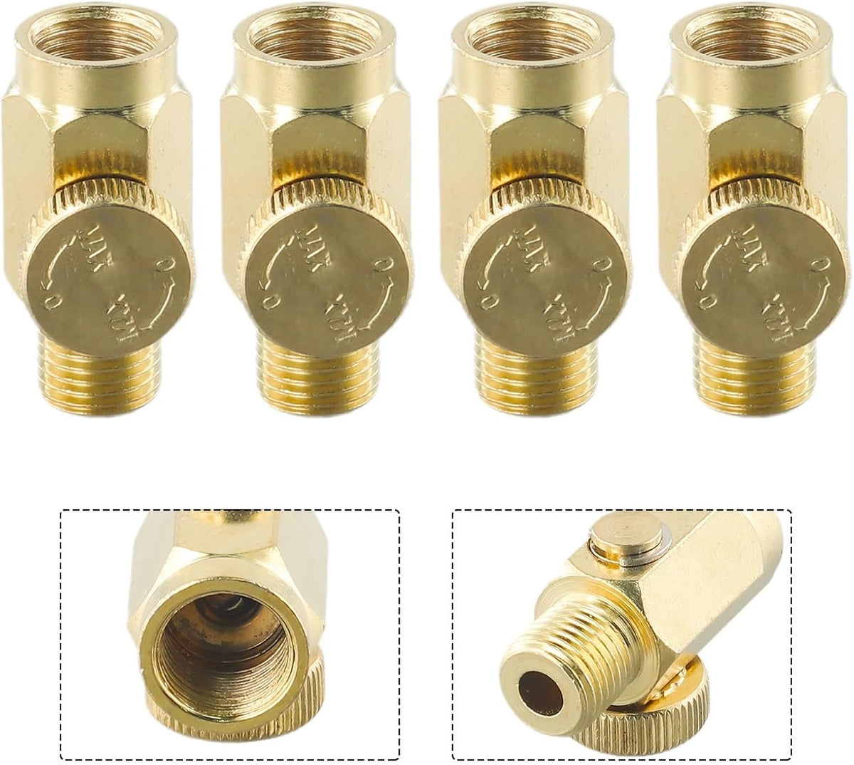 ya 14 9.20 baidi Versatile Brass Air Pressure Valve Tool 1/4 NPT Male/Female Threads 4PCS-1