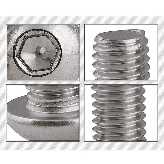 ya 16 10.20 baidi M2 M2.5 M3-M10 Button Head Socket Cap Screws Allen Hex Drive A4 Stainless Steel