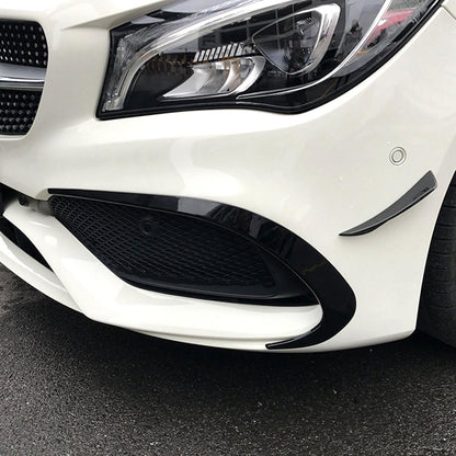 ya 2 8.15 Front Bumper Side Canards Fin Cover Trims for Benz CLA CLA200 220 250 2016-2019