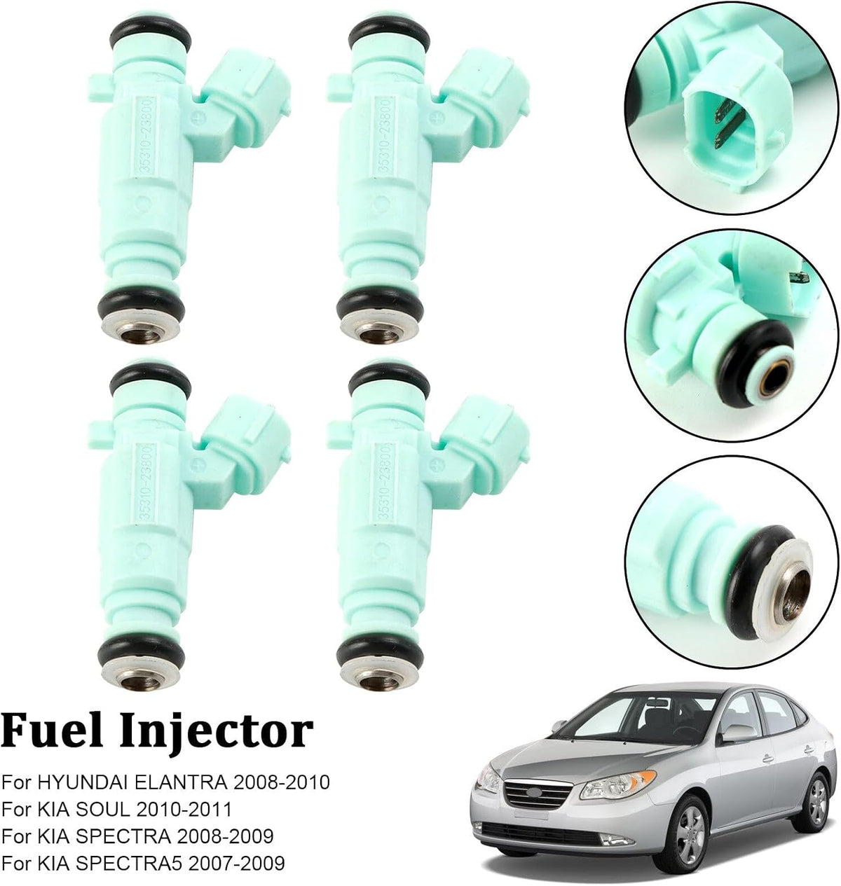 ya 14 9.20 zhengce 4PCS Fuel Injector 35310-23800 for Hyundai for Elantra 2008-2010 for Kia S-1