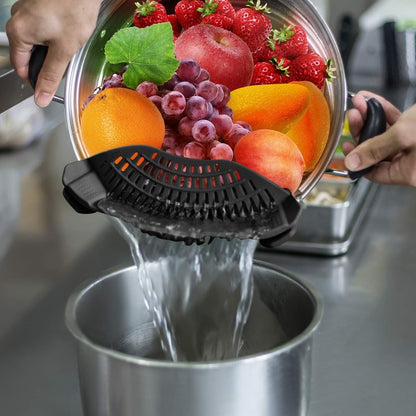 ya 14 9.20 baidi Silicone Clip-on Strainer, Pasta Strainer, Fruit Silicone Kitchen Strainer-1