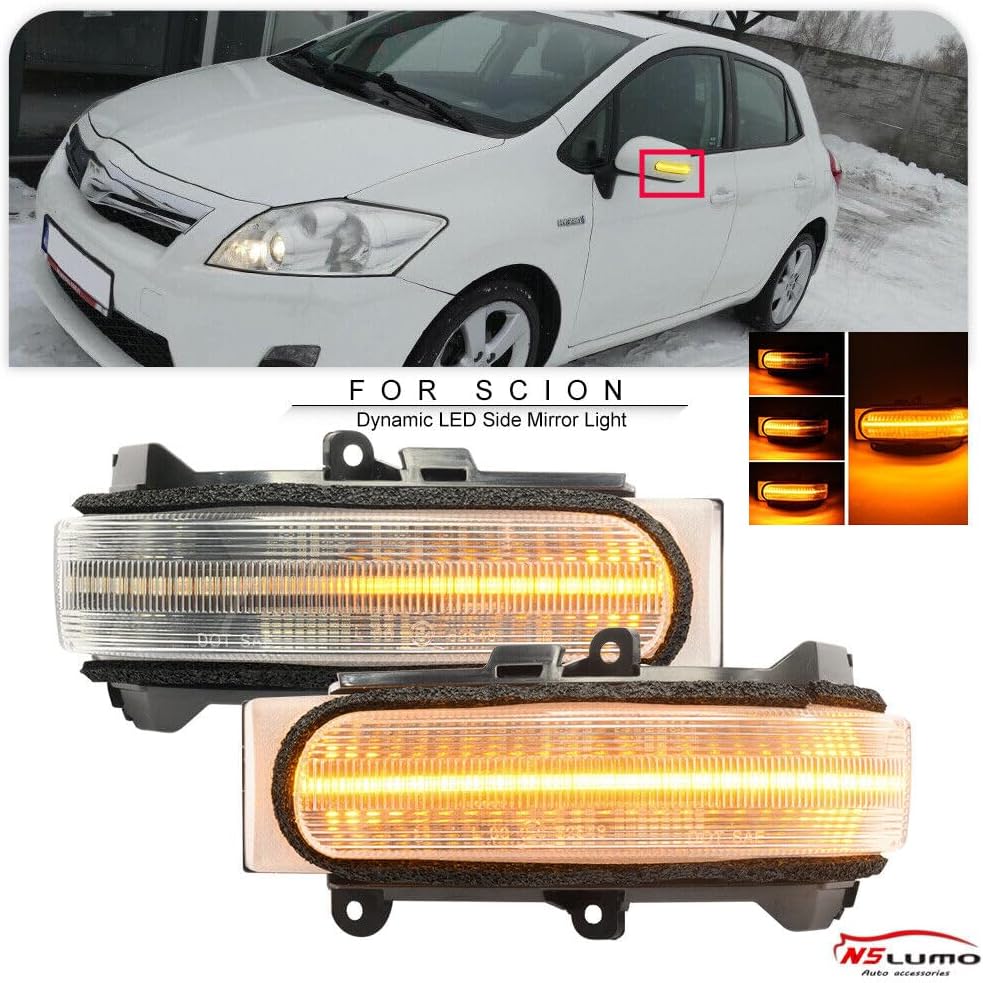 ya 7 8.24 baidi Dynamic Amber LED Side Mirror Turn Signal Lights for 08-16 for Scion tC xB