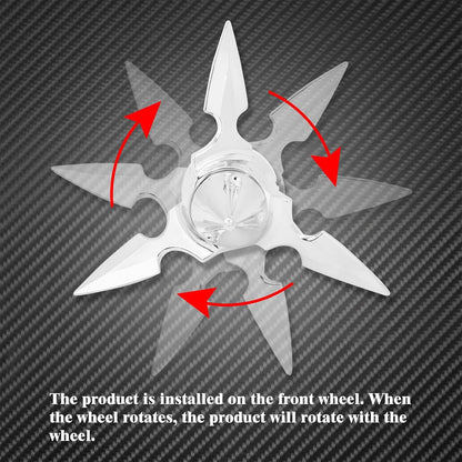 ya 4 8.24 baidi Rotating blade rotating front axle cap nut cover suitable for Harley Sportster Dyna chrome