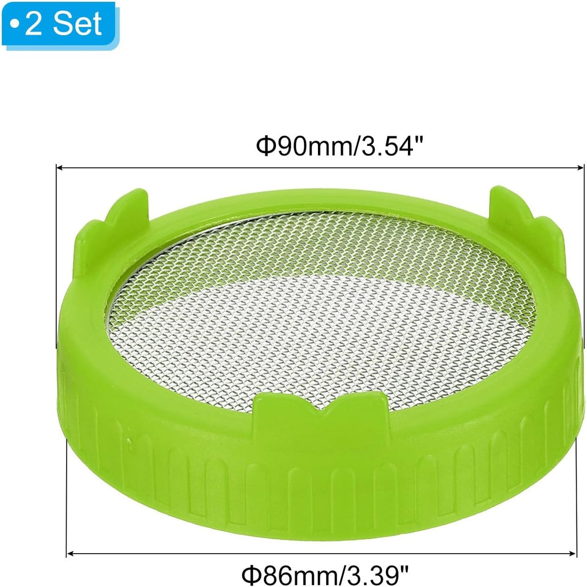 ya 14 9.20 baidi Sprouting Lids for Jar, 2 Pcs Steel Mesh Wide Mouth Cap Lids n-1