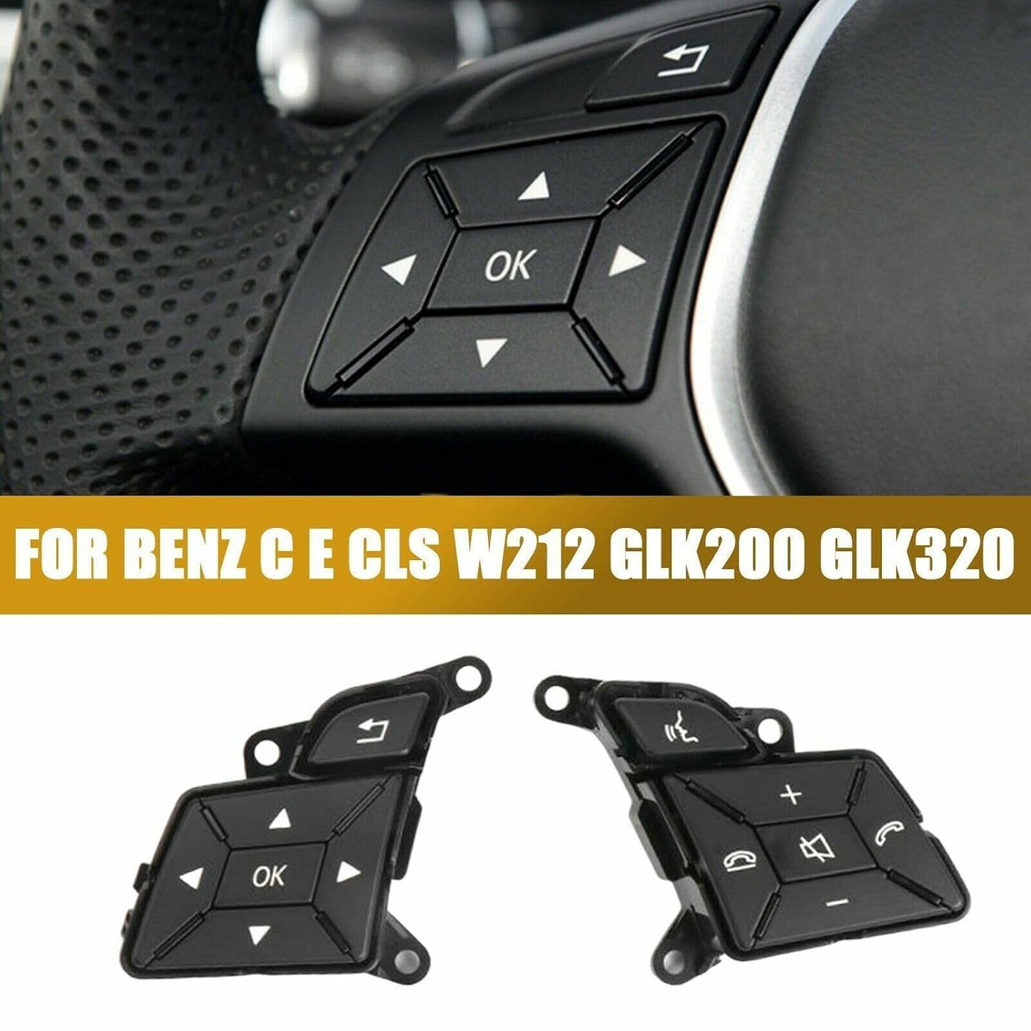 ya 6 8.24 baidi Set Steering Wheel Control Menu Switch Button fit for Benz W204 X204 W212
