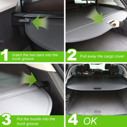 ya 2 8.15 Retractable Luggage Compartment Sunshade and Cargo Cover for Volvo XC60 2018-2024