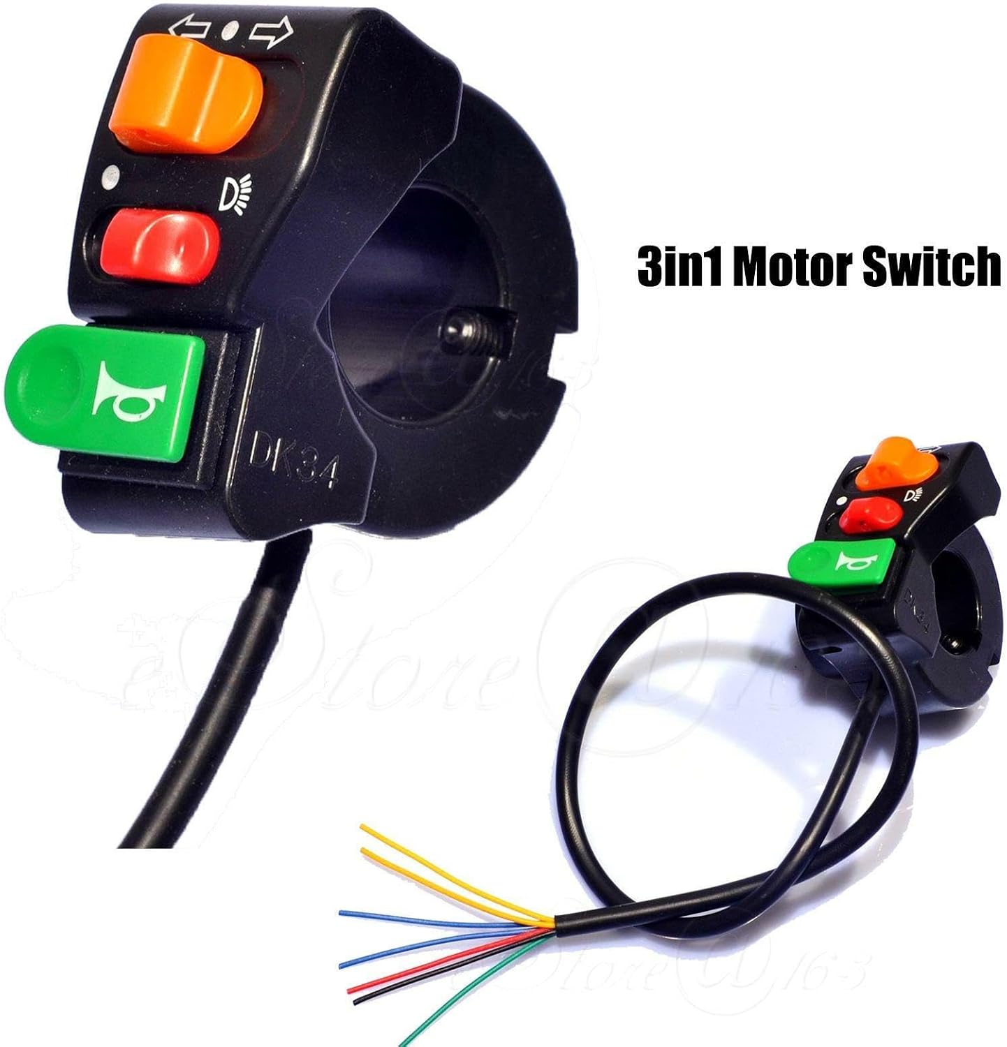 ya 2 8.15 3in1 7/8 22mm Handlebar Headlight/Turn Light/Horn Switch For Motor e-Bike -B
