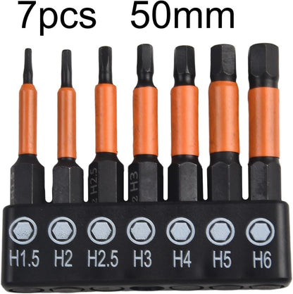 ya 26 10.21 baidi Advanced 7PC Magnetic Hex Head Wrench Drill Bit Set for Advanced Users