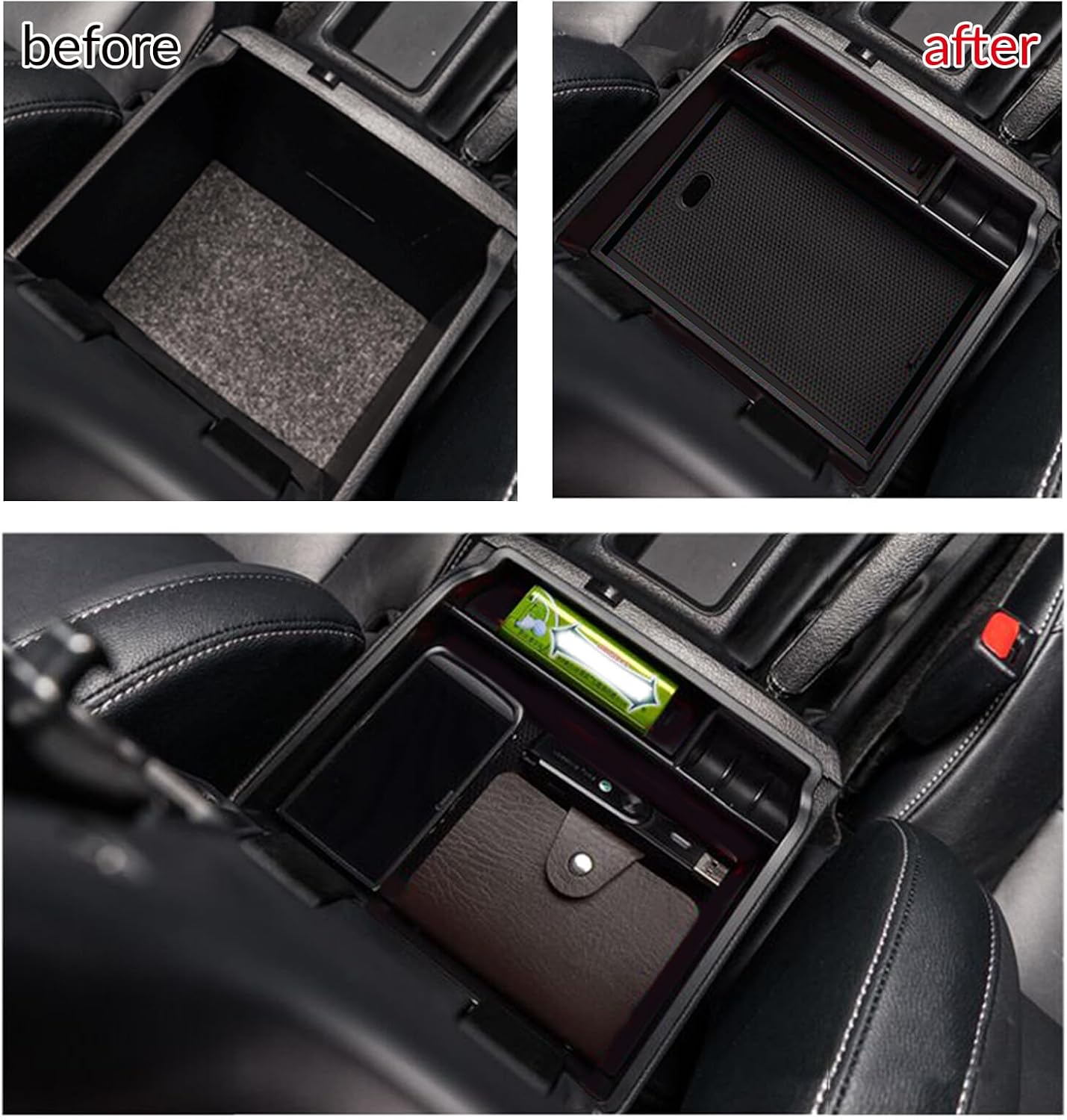 ya 4 8.24 baidi for Toyota Fortuner Hilux 2015-2024 Car Armrest Storage Box Center Console Tray