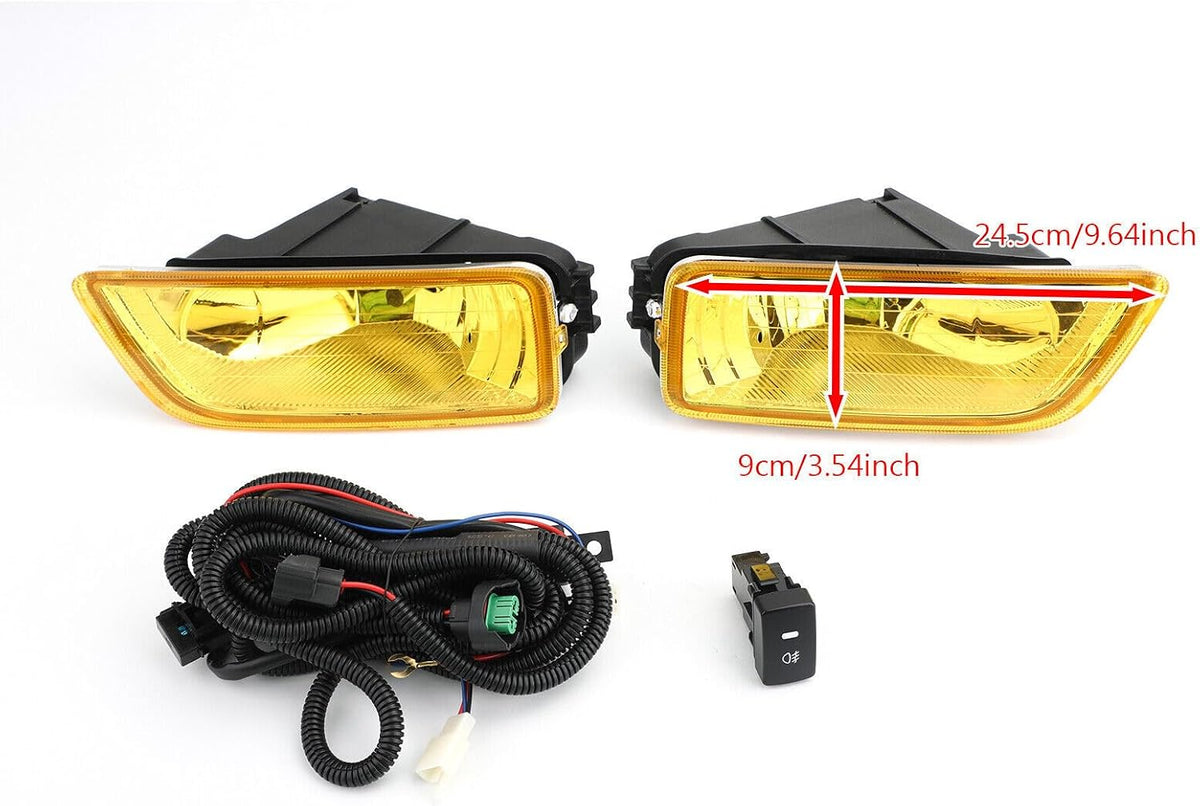 ya 10 9.16 zhengce Yellow Lens Fog Lights + Switch Fit For 2003-2007 for Honda Accord 04-08 fo