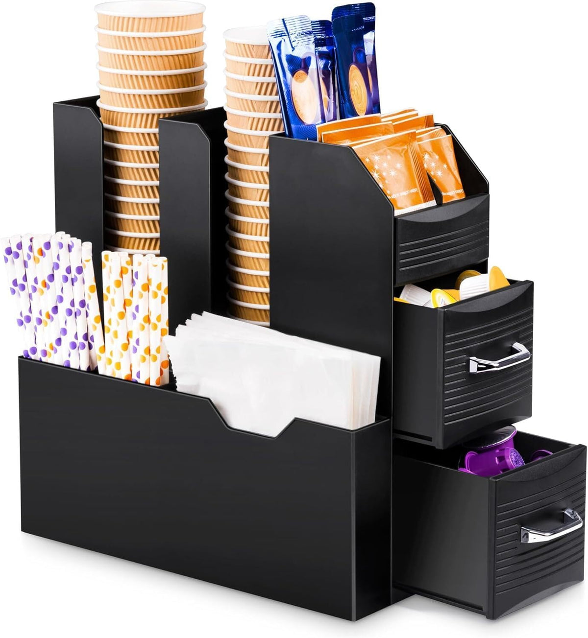 ya 26 10.21 baidi Coffee Condiment Organizer Coffee Counter Organizer Cup Stora Rack-2