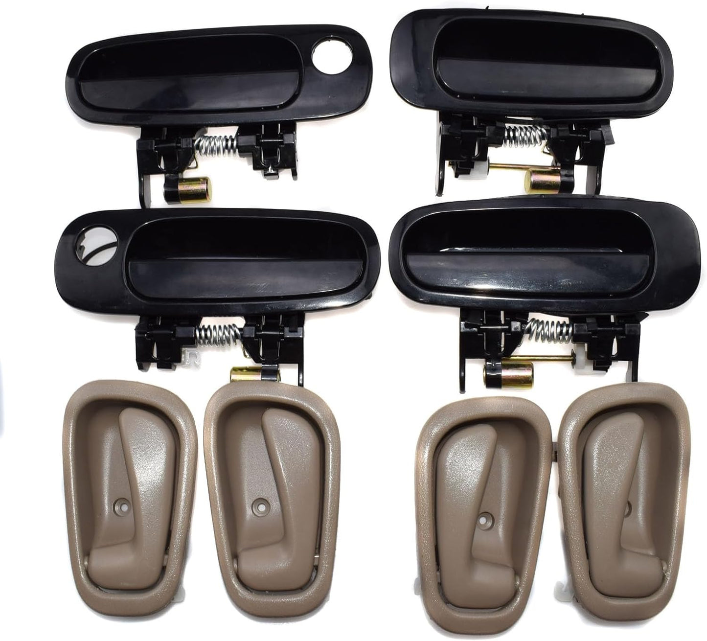 ya 5 8.10 Black Outdoor Beige Interior Door Handle for Toyota for Corolla 1998-2003 8 pcs
