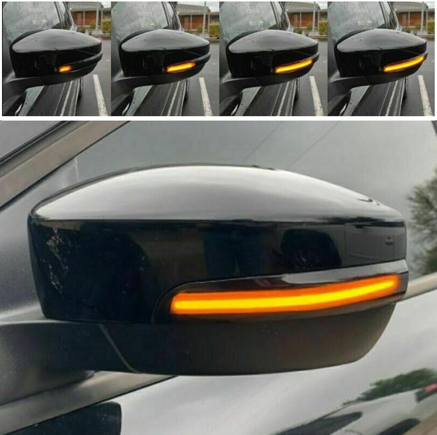 ya 3 8.24 baidi 2Pc Sequential Side Mirror Turn Signal Light for Ford Kuga Escape EcoSport Focus