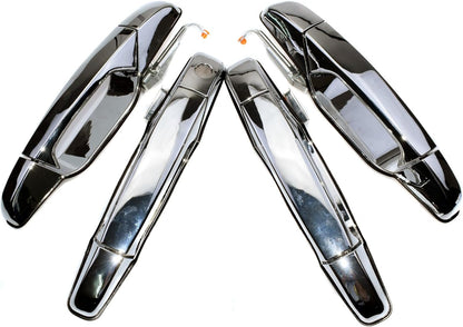 ya 2 8.15 4-Piece Set Exterior Door Handle Chrome FL FR RL RR for Chevrolet for GMC for Cadillac 2007-13