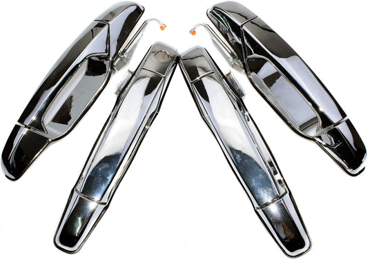 ya 2 8.15 4-Piece Set Exterior Door Handle Chrome FL FR RL RR for Chevrolet for GMC for Cadillac 2007-13