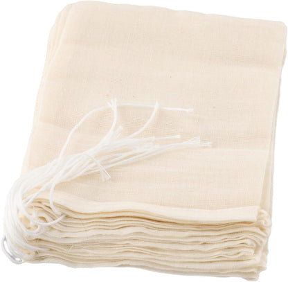 ya 14 9.20 baidi 10pcs/set Cotton Muslin Drawstring Straining Bag For Spice Herb Bouquet Garni-1
