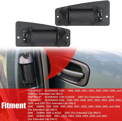 ya 10 9.16 baidi Rear 1-Pair Extended Door Handle for Chevy for Silverado for GMC for Sierra 1500 2500 99-07