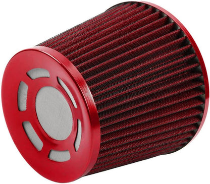 ya 13 9.15 baidi 3 76mm High Flow Inlet Cleaner Dry Filter Cold Air Intake Cone Replacement Red