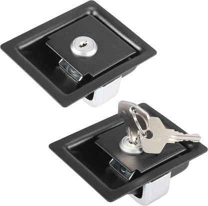 ya 11 9.14 baidi2pcs New Paddle Door Latch Handle Knob with Keys RV Truck Trailer Tool Box Lock