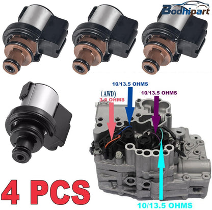 ya 10 9.16 baidi 4-Pack Torque Converter AWD Pressure Control and Locking Solenoid Valve for Subaru TR580-