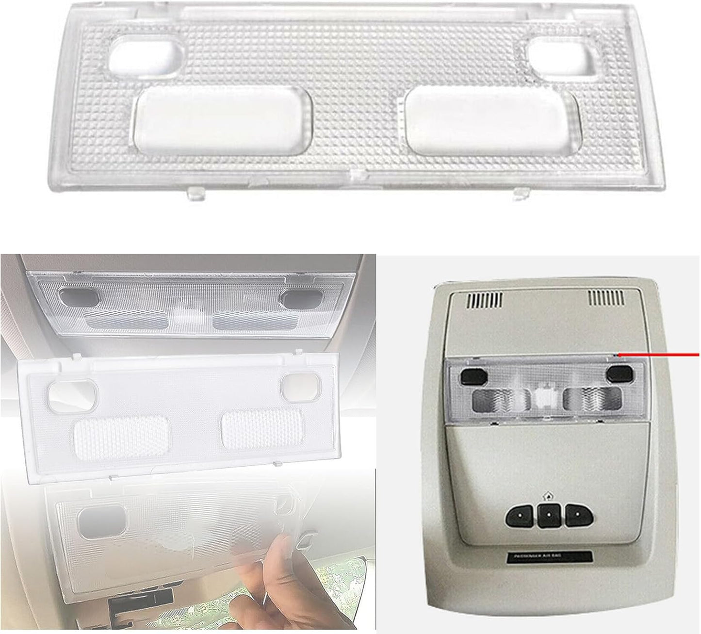 ya 4 8.24 baidi Clear Lens Protector for 2007-14 for Chevrolet Silverdo Sierra Tahoe Map Dome Light 15911049