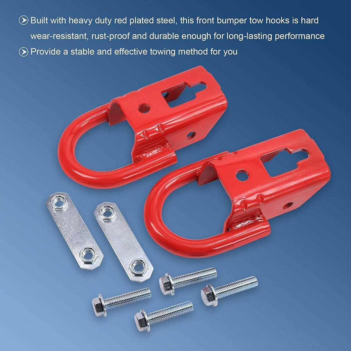 ya 28 10.13 zhengce 2-Pack Red Towing Hook FL3Z17N808A with Hardware Front for 2009-2019 for F