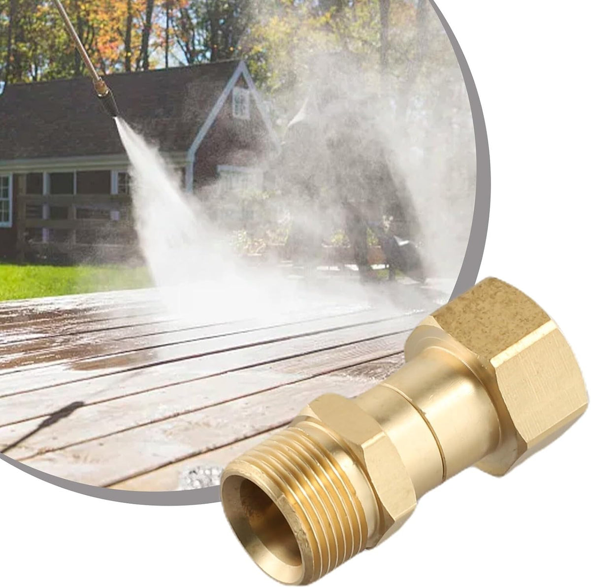 ya 26 10.21 baidi M22 14mm Thread-Pressure Washer Swivel Joint Kink-Connector Hose Fitting AU