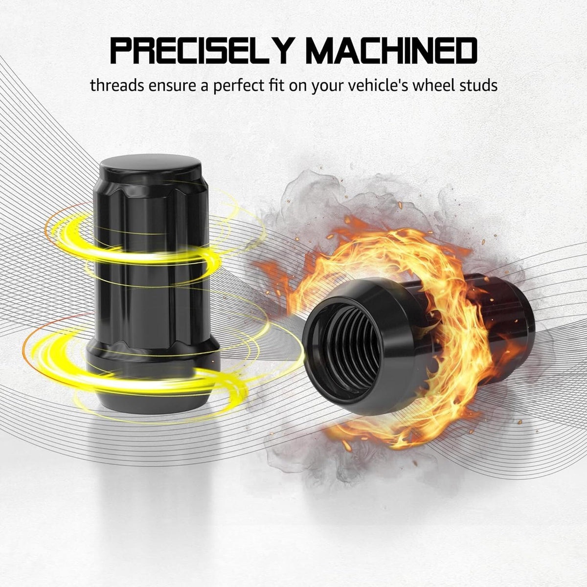 ya 10 9.16 baidi ATV M10x1.25 Aftermarket Lug Nuts fits for Honda for Yamaha for Kawasaki for Suzuki (16+1)
