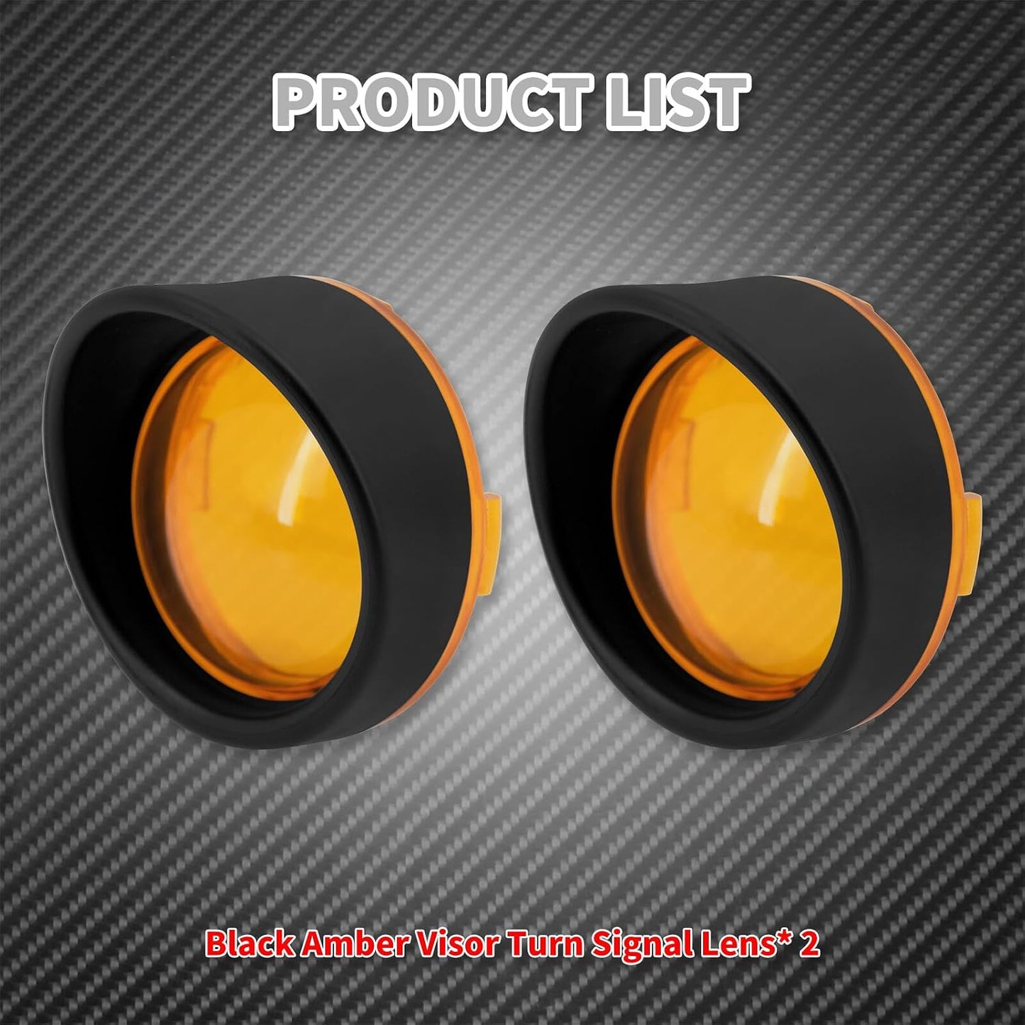 ya 5 8.24 baidi Visor Ring Turn Signal Amber Lens Cover Fit for Harley Dyna Softail Sportster XL