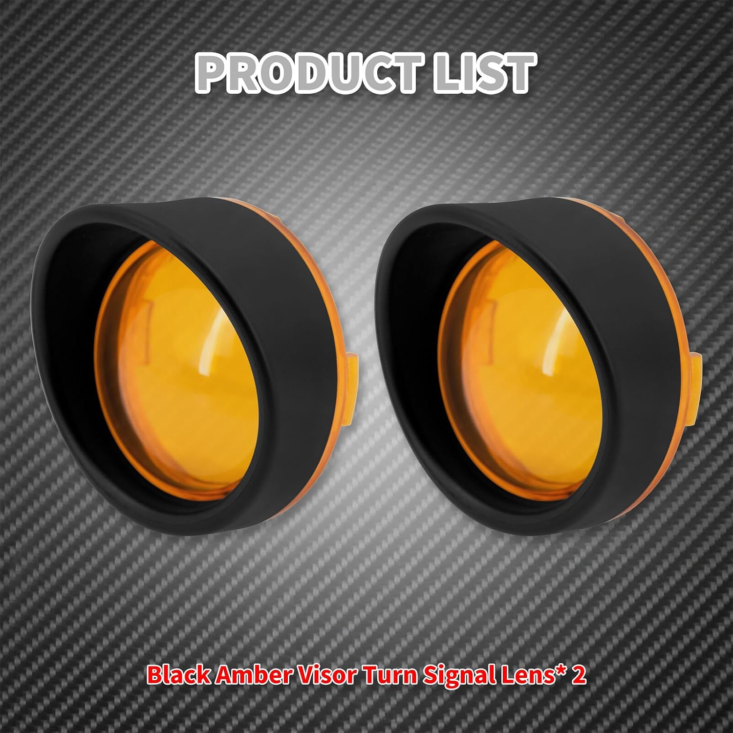 ya 5 8.24 baidi Visor Ring Turn Signal Amber Lens Cover Fit for Harley Dyna Softail Sportster XL