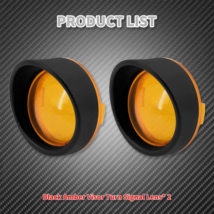 ya 5 8.24 baidi Visor Ring Turn Signal Amber Lens Cover Fit for Harley Dyna Softail Sportster XL